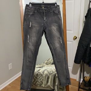 True Craft Gray Ankle Skinny Jeans